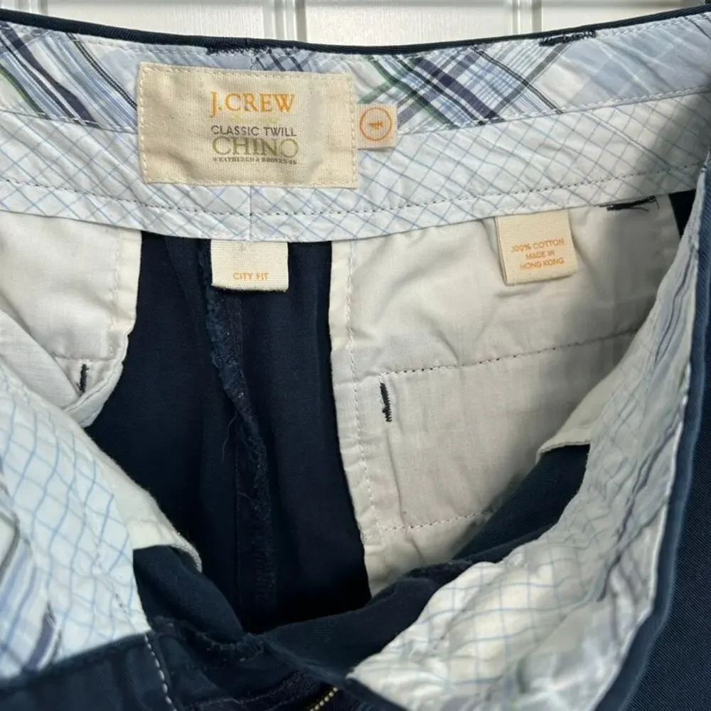 J.Crew City Fit Chino Shorts 4 Navy Cotton Preppy Classic 3